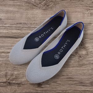 Rothy's Women's Light Gray and Blue Flats
